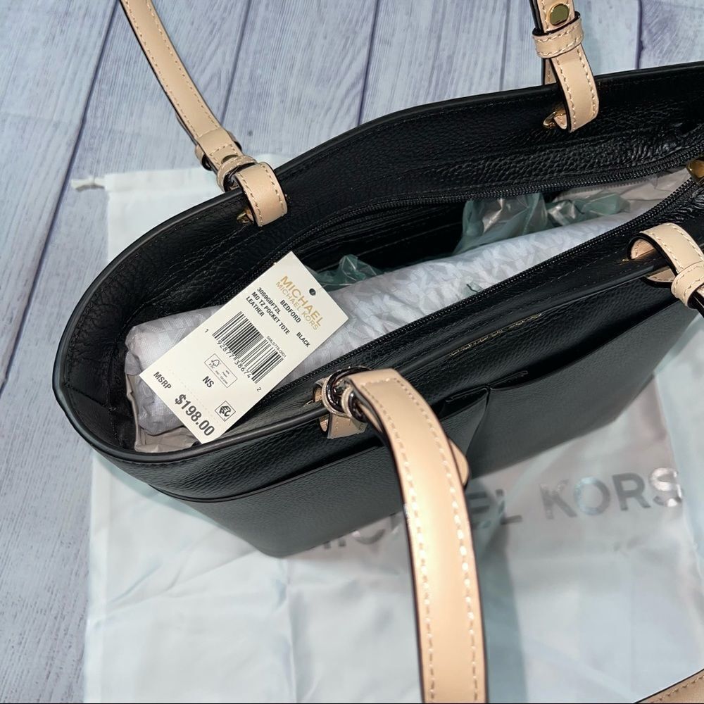New Michael Kors Bedford Medium Tote Bag - Picture 8 of 10